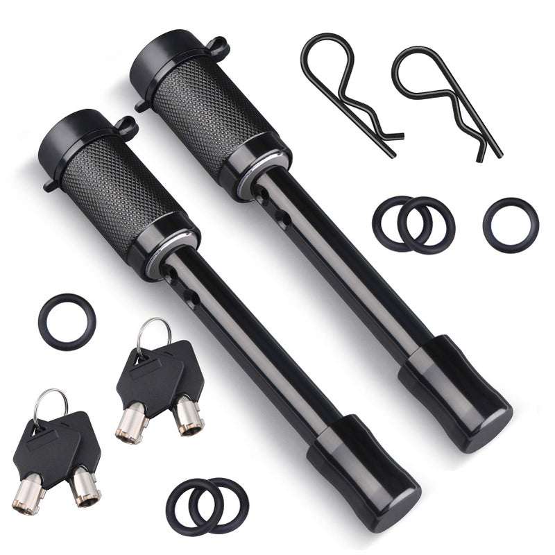 Kohree Trailer Hitch Pin Lock Set, 5/8 Inch Locking Hitch Pin with Keys, Tow Hitch Receiver Pin Lock Set Trailer Locking Pin for Class III IV Tow RV Trailer Hitch, Anti-Theft & Anti Rattle - Image 1